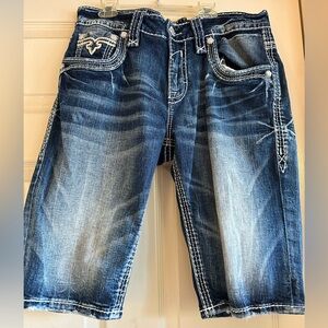 Rock Revival Dark Blue Denim with White Stitching